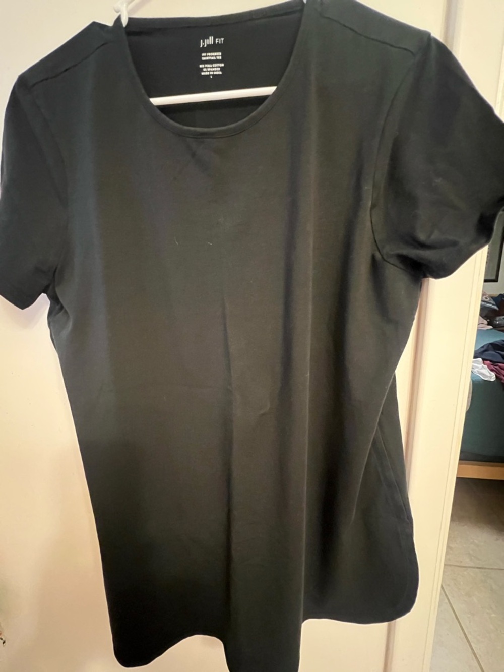 J. Jill Black Fit Progress Shirttail Tee